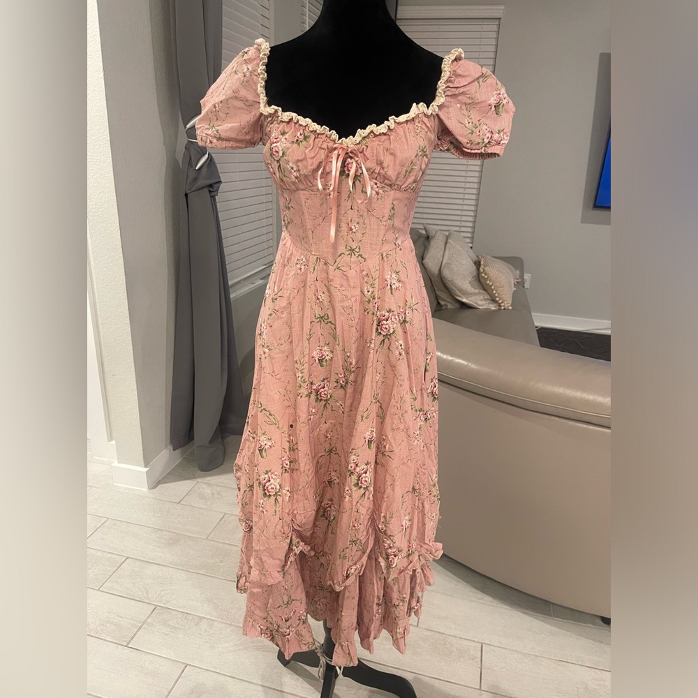 Lacemade Dress Rosa Rubus Corset Style Pink Dress - Picture 3 of 9